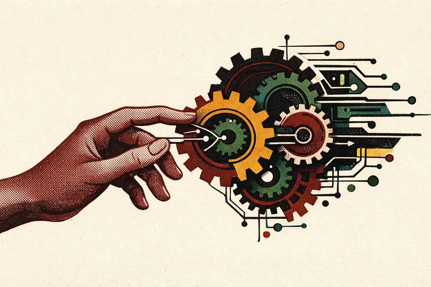 Collaboration entre la décision humaine et l'exécution machine